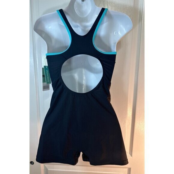 SHEKINI Womens Teens Girls Boyleg One Piece Full Coverage Swimsuit, NWT, SZ XS - Picture 6 of 10